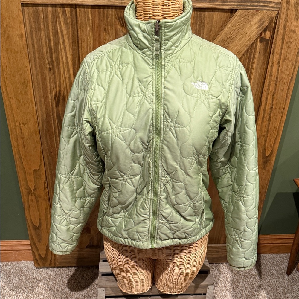 The North Face Women's Light Green Puffer Jacket